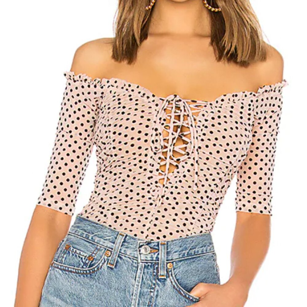 MAJORELLE Selina Bodysuit Polka Dot XS